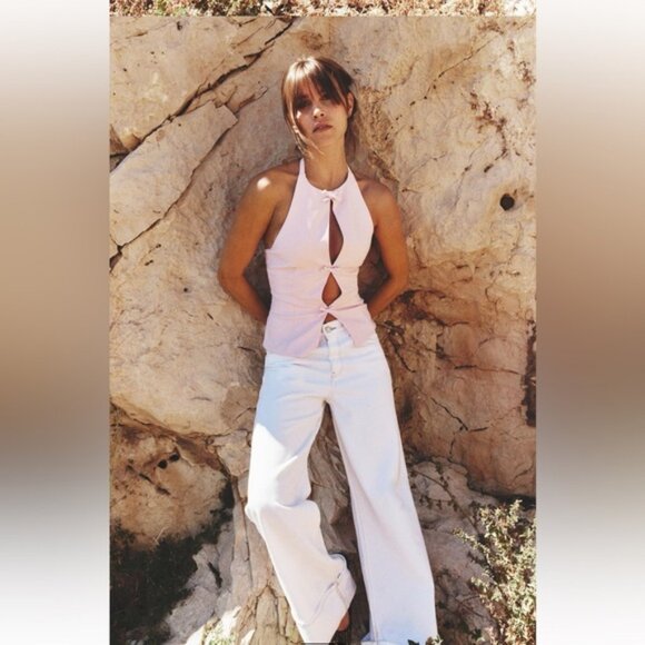 ZARA BOW HALTER TOP - Picture 3 of 6